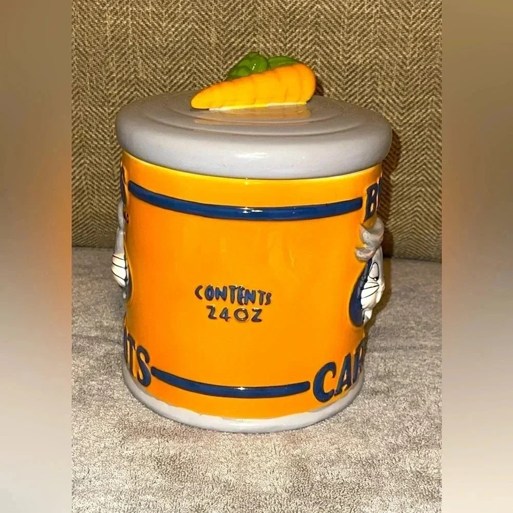 Vintage 1996 Bugs Bunny Brand Ceramic Canister/Cookie Jar Warner Brothers - Picture 3 of 9